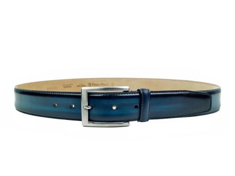 Navy Leather Belts for Men