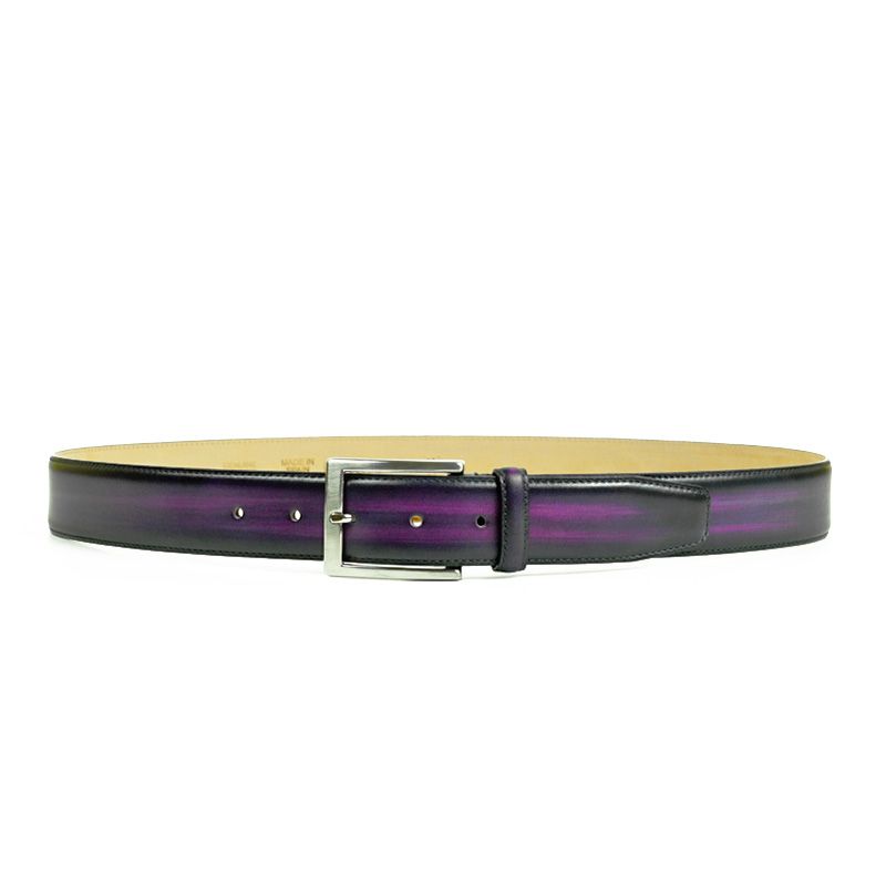 Purple Leather Belt for Men