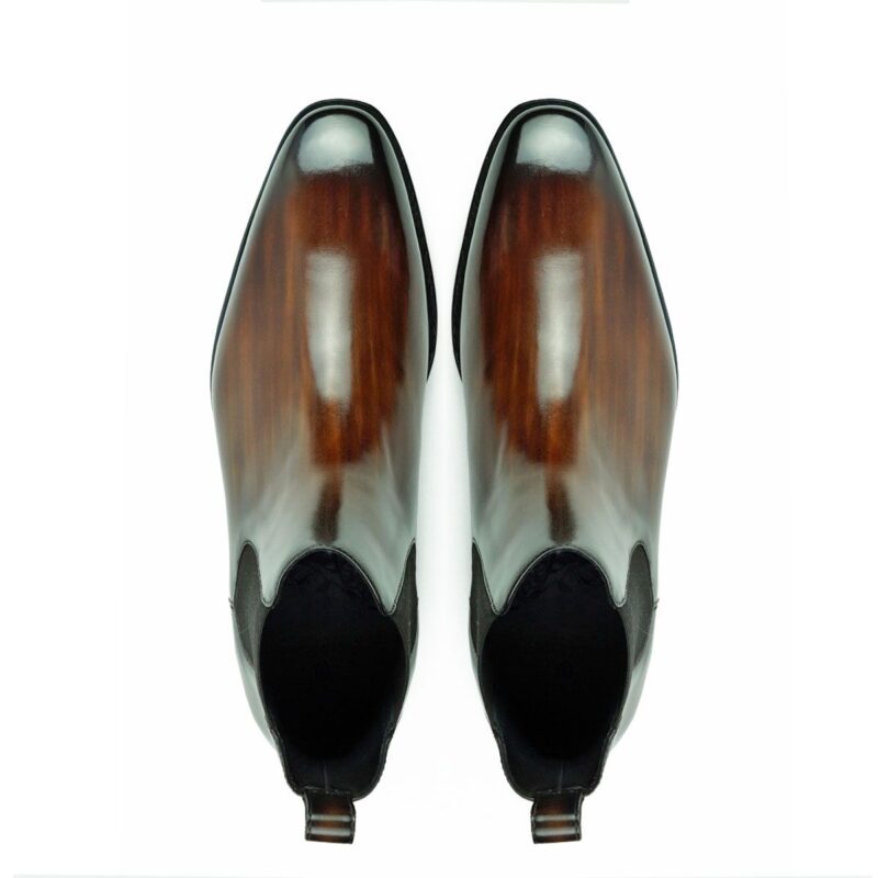Chlelsea Boots for Men in Brown Patina by Peter Hunt