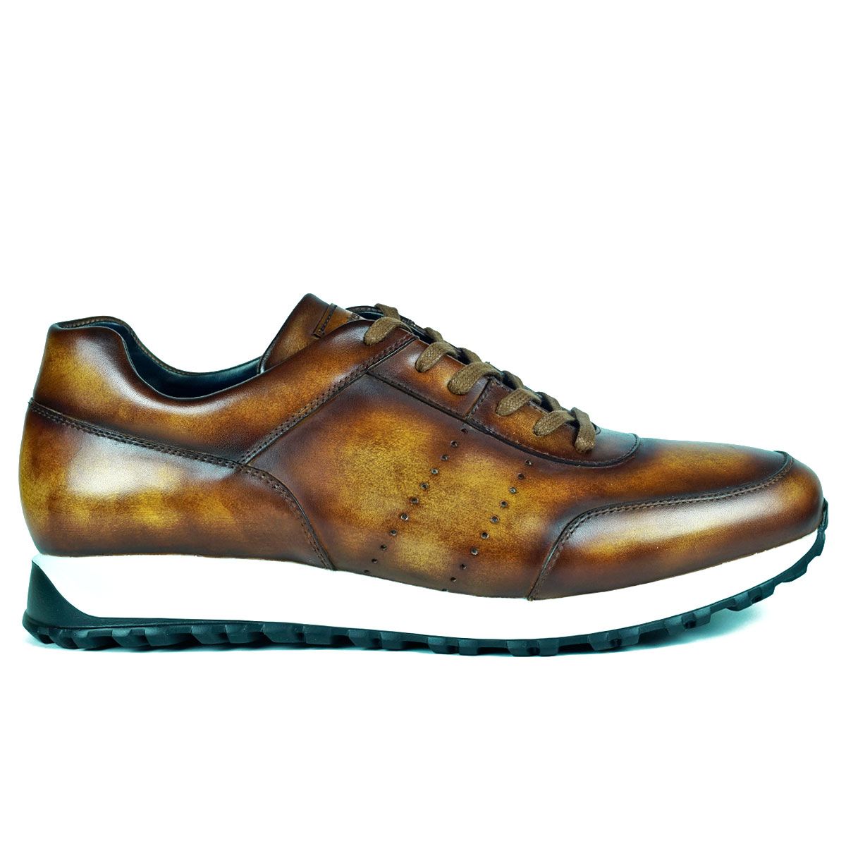 Munch Cuero | Men's Light Brown Sneakers Shoes | Peter Hunt