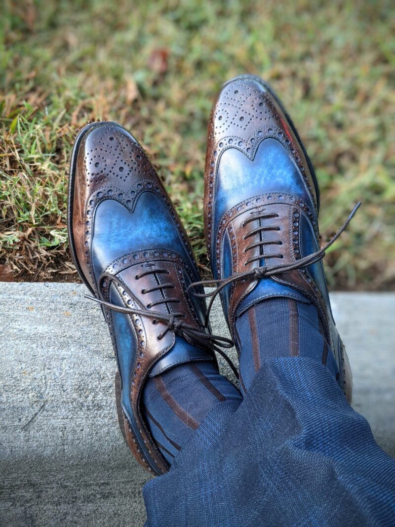 Velazquez II Brown and Navy - Image 5